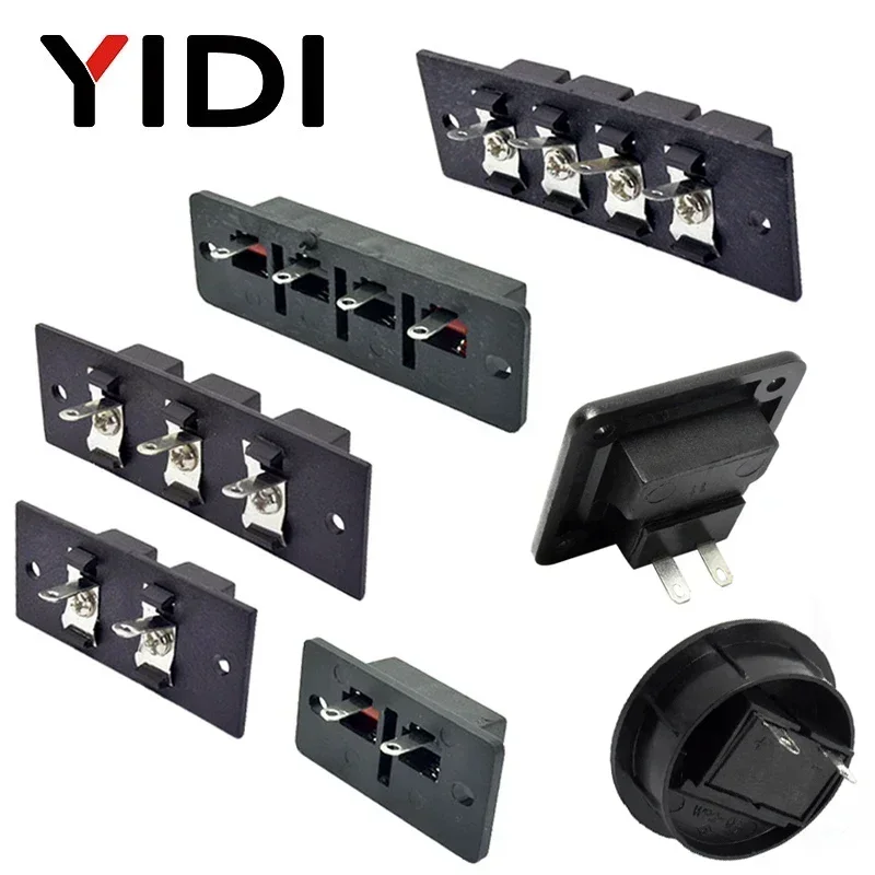 Wire Connector Terminals 2pcs 6pcs 10pcs 2 3 4 Positions Push In Jack Load Spring 4 Poles Audio Speaker Plug Socket Clip
