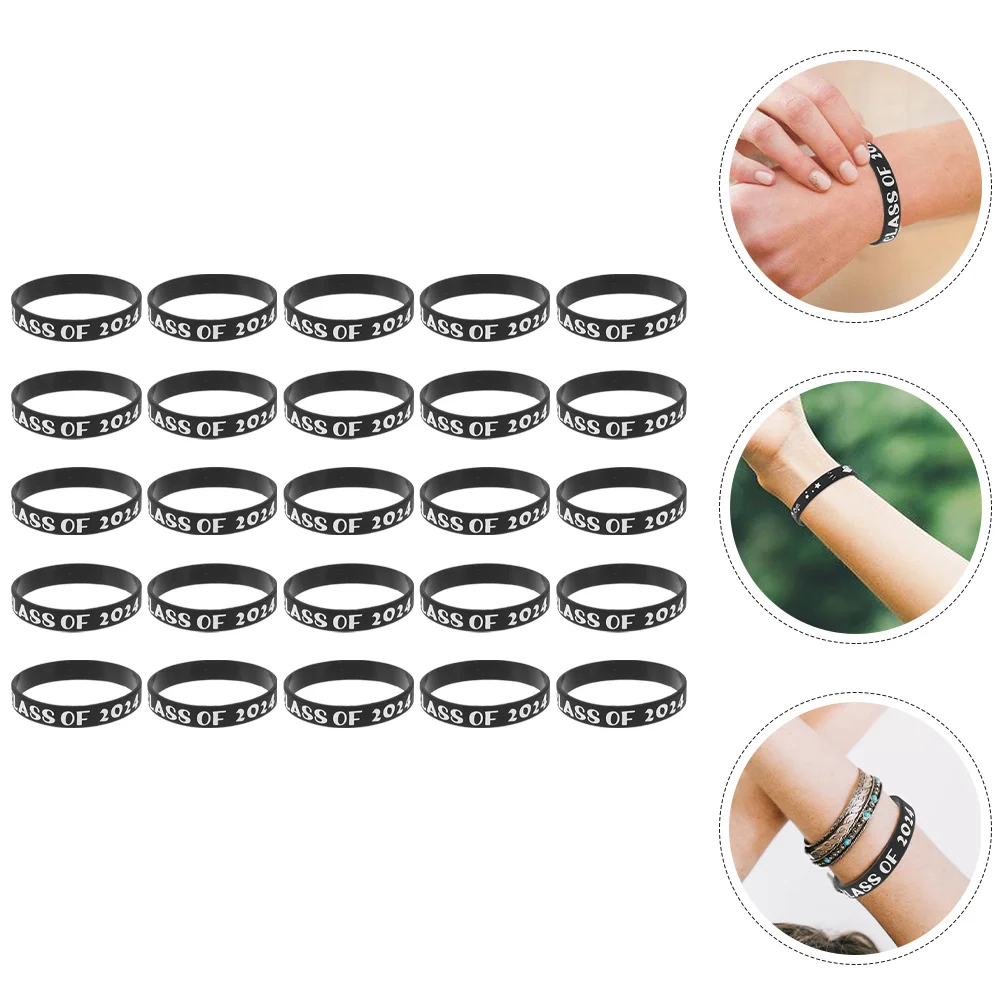 

25pcs Graduation Bracelets Party Wristband Silicone Bracelet Graduation Wristband