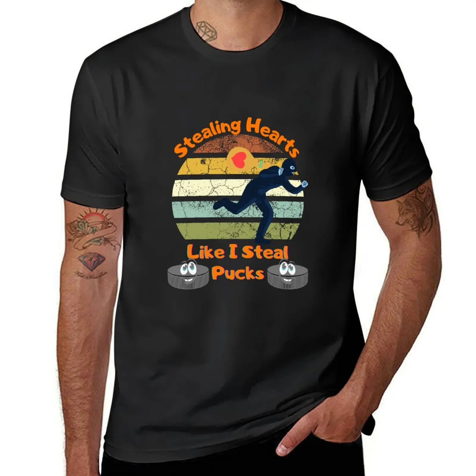 

Stealing Hearts Like I Steal Pucks T-Shirt funnys tops sublime anime designer t shirt men
