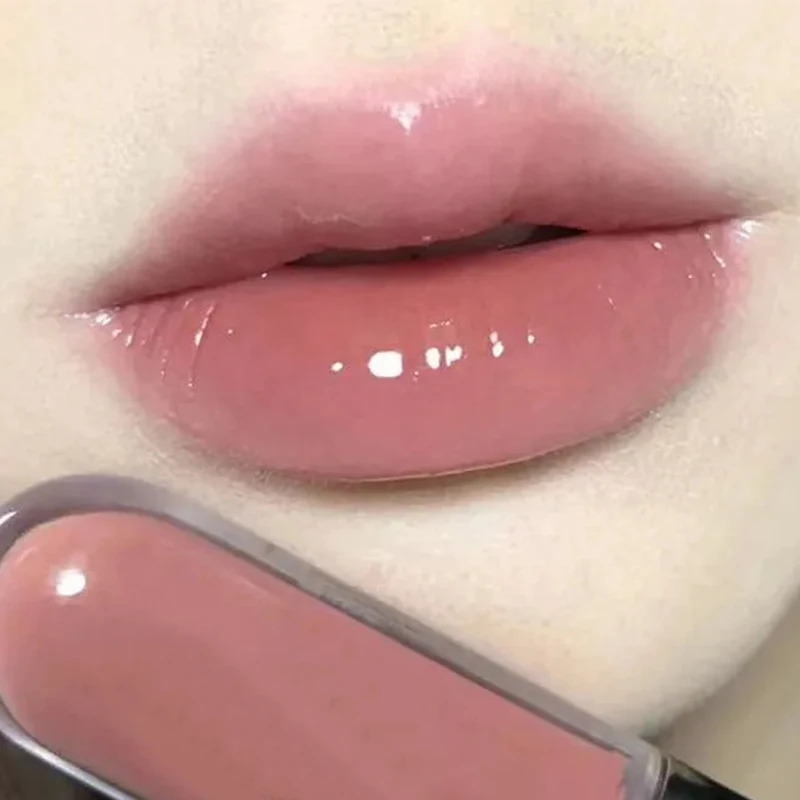 Specchio A Doppia Testa Lucidalabbra Ad Acqua Gelatina Di Cristallo Impermeabile Smalto Per Labbra Rossetto Liquido Trasparente Duraturo Labbra Trucco