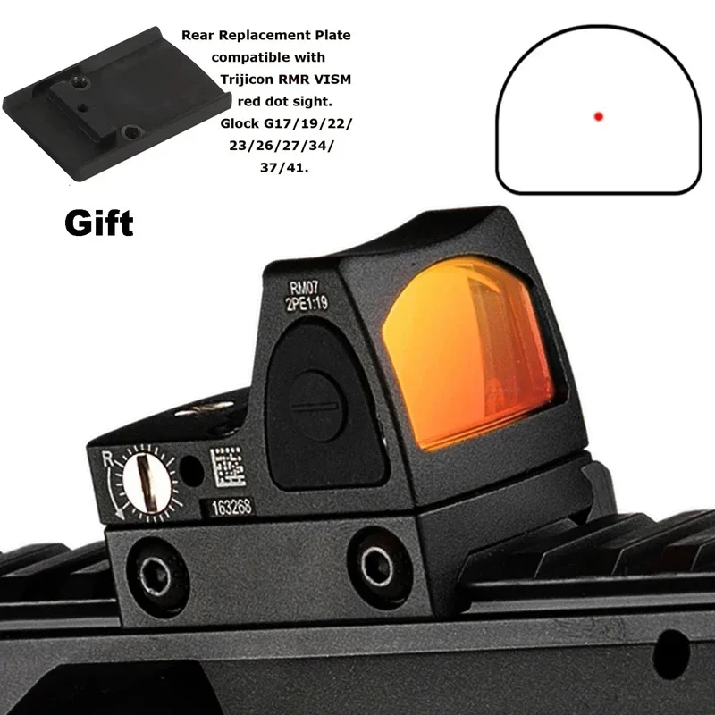 Mini RMR Red Dot Sight Collimator Holographic Reflex Sights Glock Pistol Rifle Scope Fit 20mm Weaver Rail For Airsoft Hunting holographic collimator red dot sight rifle scope