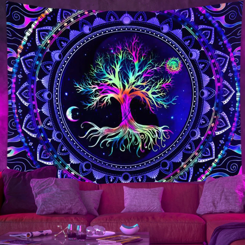 Mandala Patterned Tapestry Wall Hanging Tapestry For Living - Temu