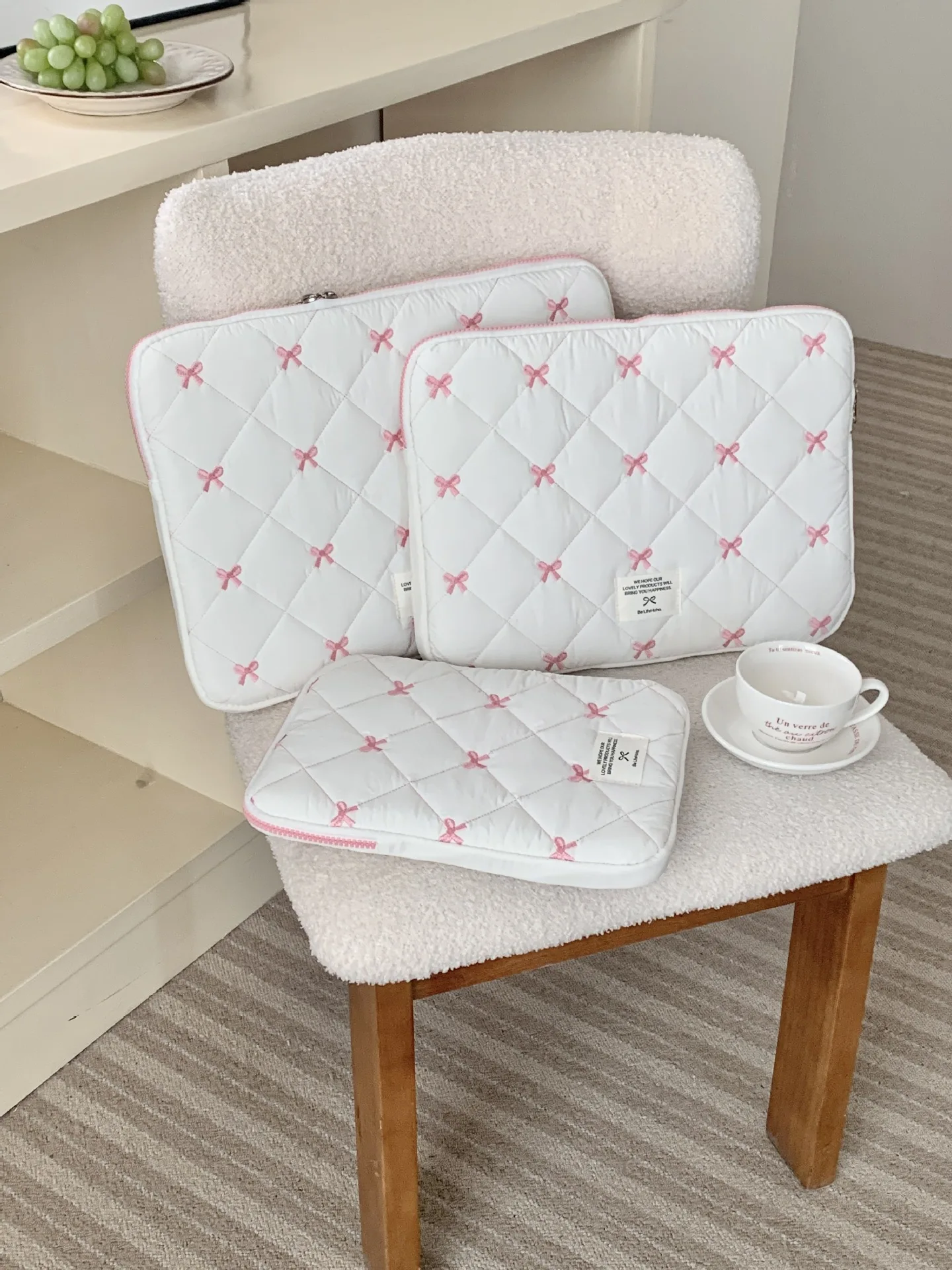 Chic Bow Knot Tablet and Laptop Sleeve Bag