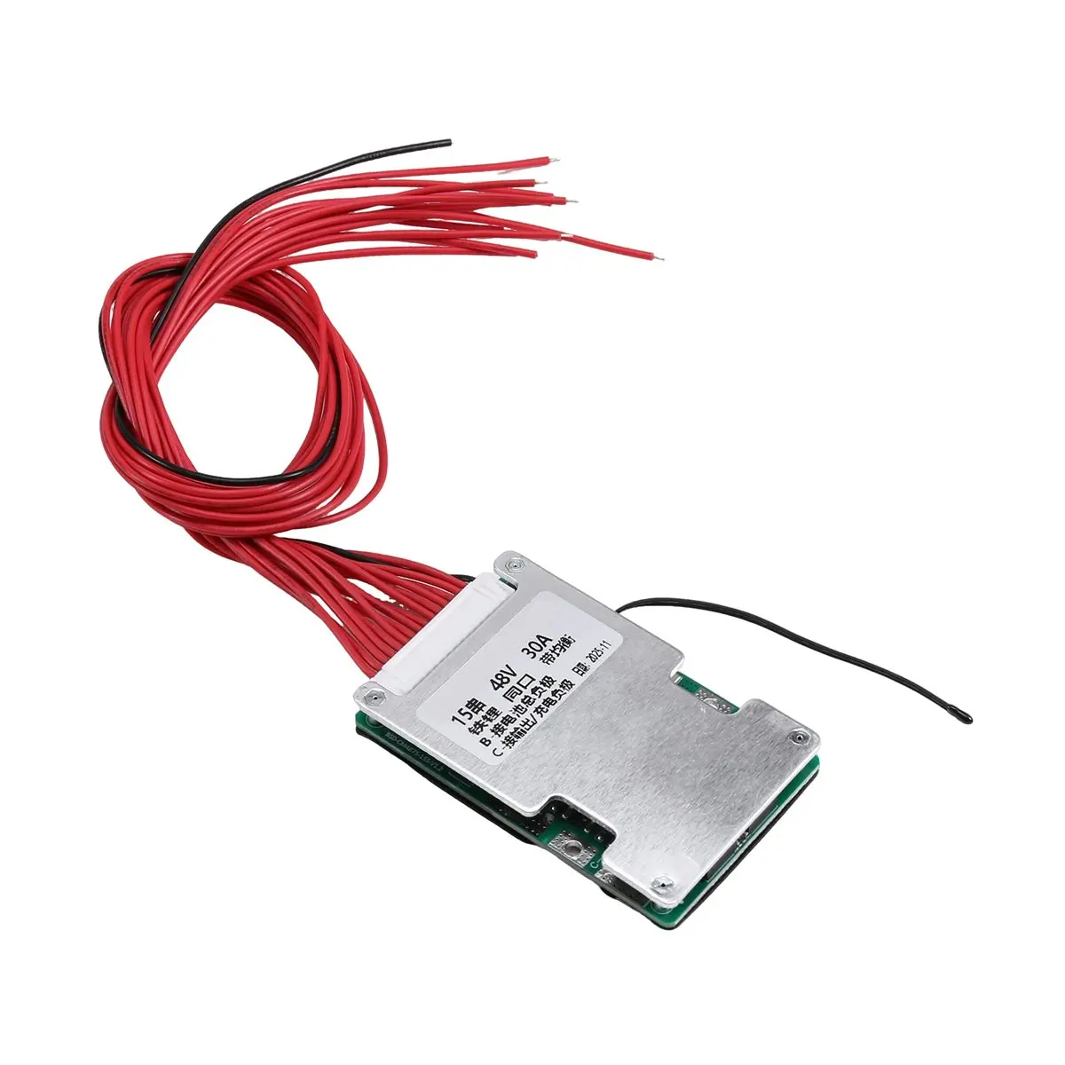 A10I 15S 48V 30A LiFePO4 PCB 보호 보드(밸런스 와이어 및 공통 포트, 10가지 보호 기능 포함)