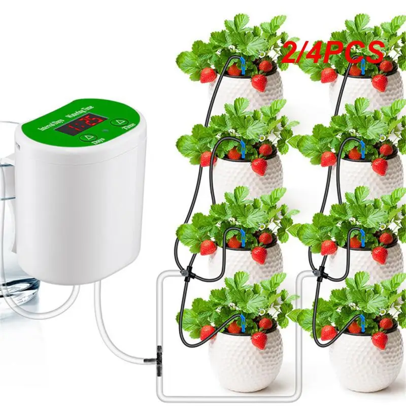 

2/4PCS Auto Drip Irrigation System Intelligent Timing Automatic Watering Machine Large Flow Waterer Sprinkler Plants Indoor