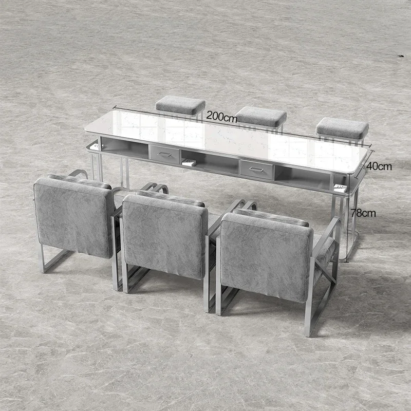 

Modern Nordic Manicure Nail Tables Professional Makeup White Desk Nail Tables Living Room Mesa Manicura Salon Furniture MR50NT