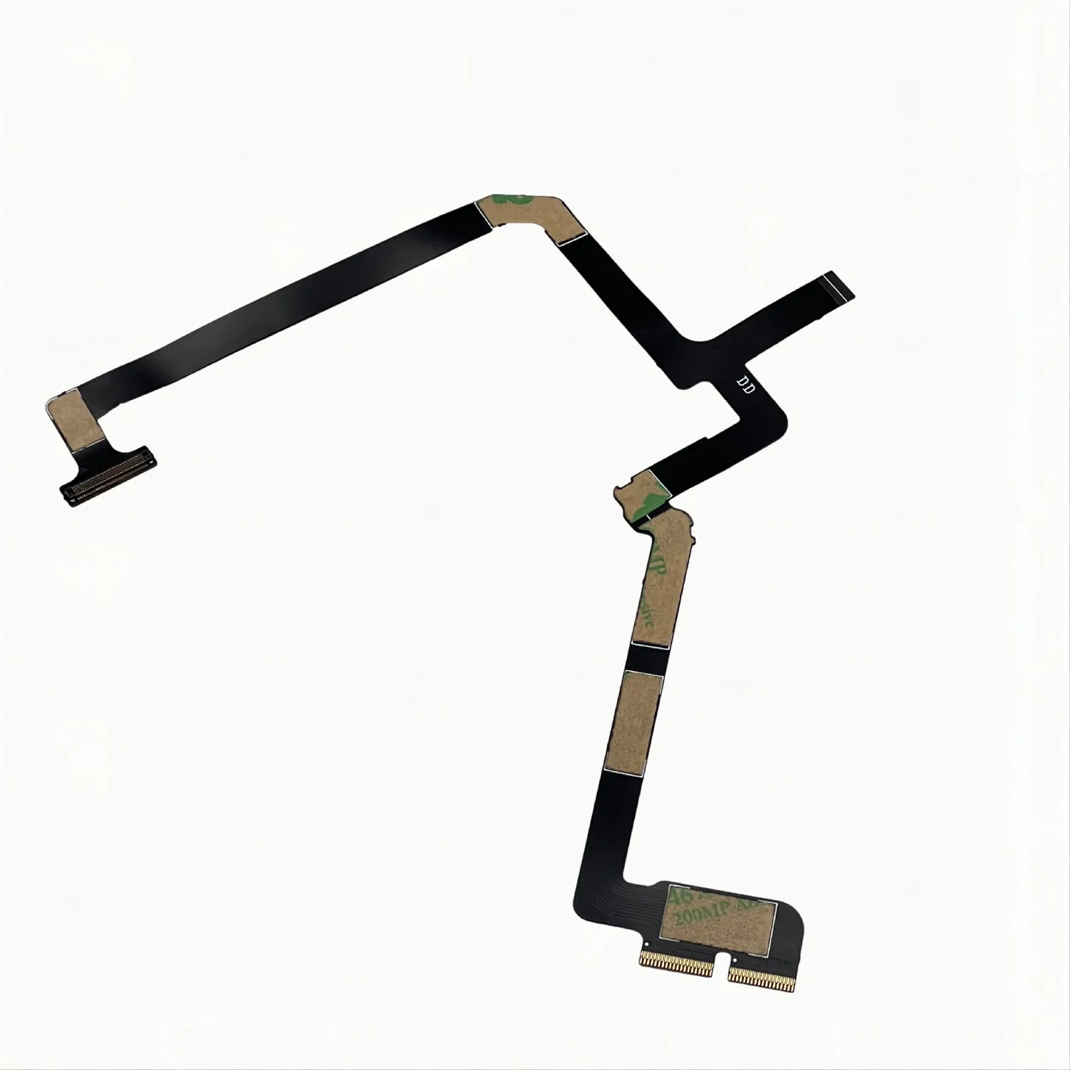 Câble plat flexible pour cardan DJI Phantom 4 Pro V2.0 déroulé, montrant sa longueur et sa flexibilité.