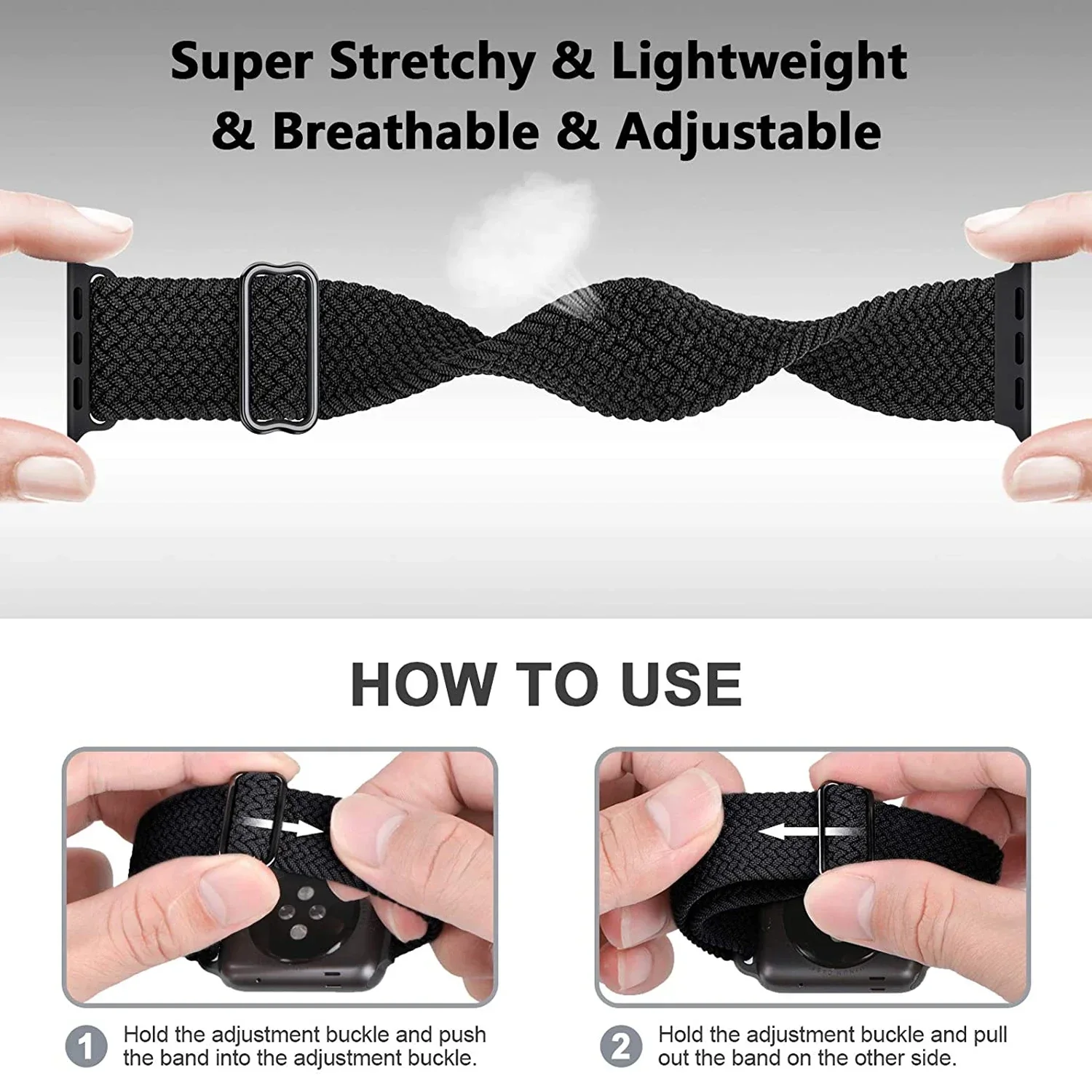 Nylon Braided Elastic Solo Loop Band