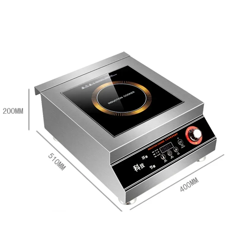 Hot Sale Commercial Induction Cooker 5000W Plane Concave Commercial Restaurant Frying Stove High-power Brine Boiling Watersoup C
