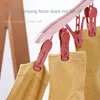 1PC Multifunctional Windproof Drying Rack with 8 Clips for Clothes Underwear Socks Candy-Colored Plastic Clothes Hanger 3