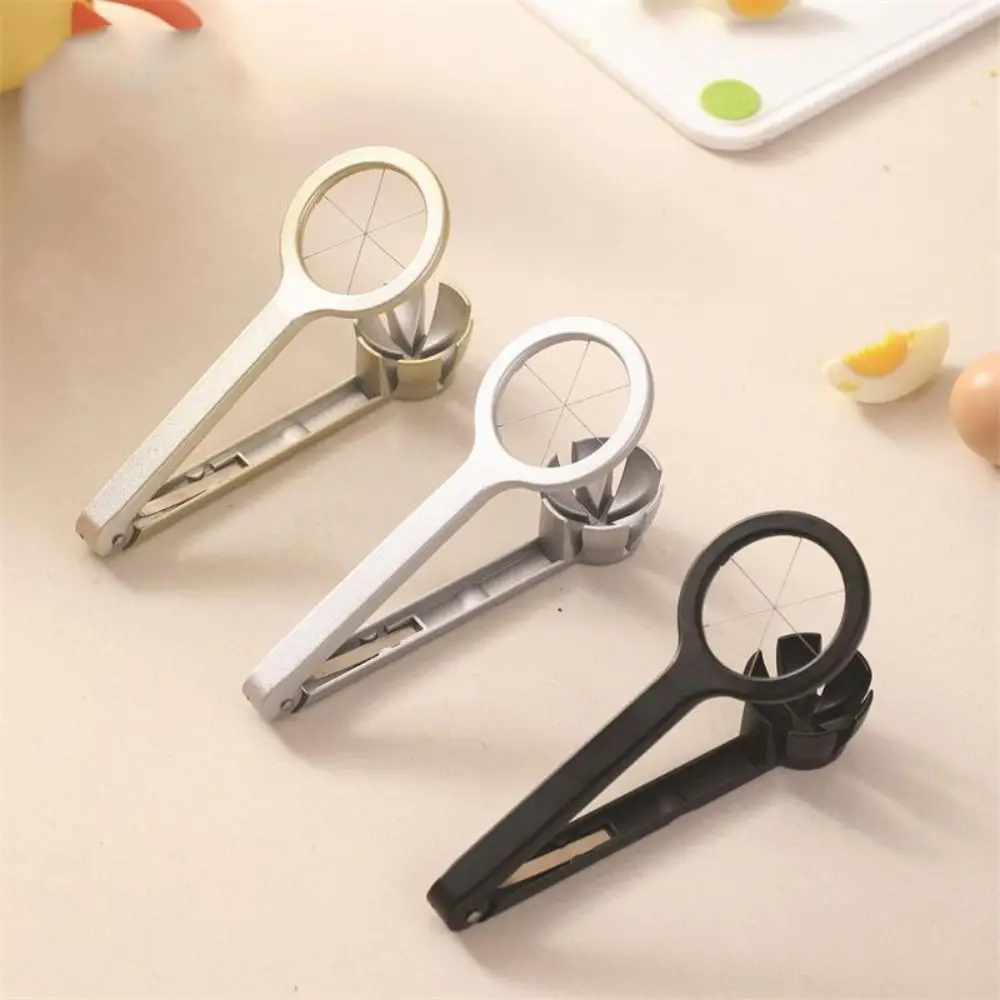 Practical Aluminum Alloy Manual Egg Cutter Portable Preserved Egg Splitter Non-slip Section Divider Food Splitter Hotel egg cutter