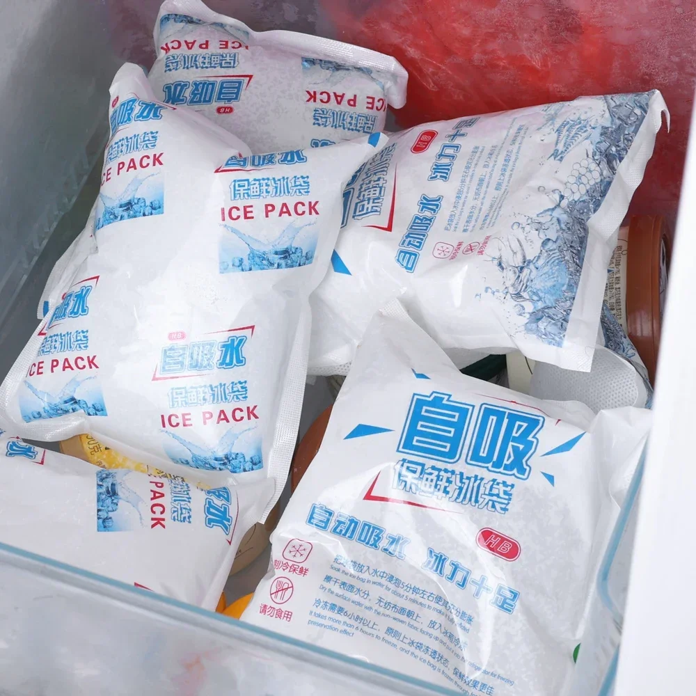 10-1PCS Reusable Non-woven Ice Pack Automatic Water Absorbent Thermal Insulation Cold Compress Bag Waterproof Keep-fresh Ice Bag