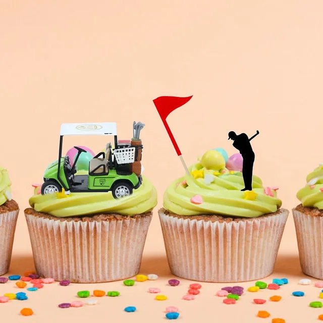Decorazione Torta A Tema Golf - Topper, Alberi, Pallina E Macchinina Per Feste A Tema - Foto 5