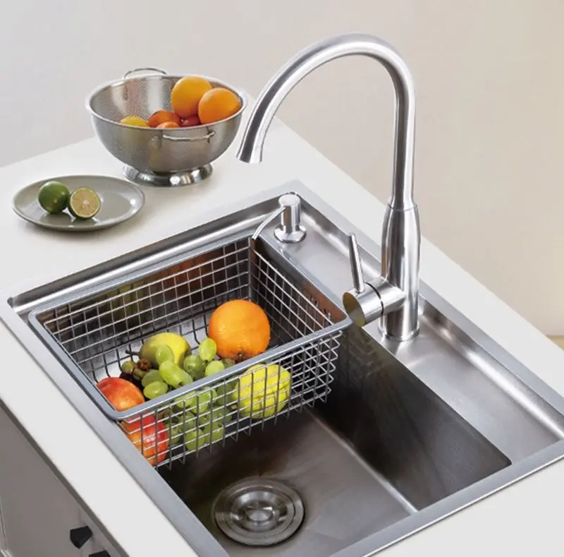 High-End Kitchen Sink Drain Rack - Nano Drying Basket for Tableware  Vegetables
