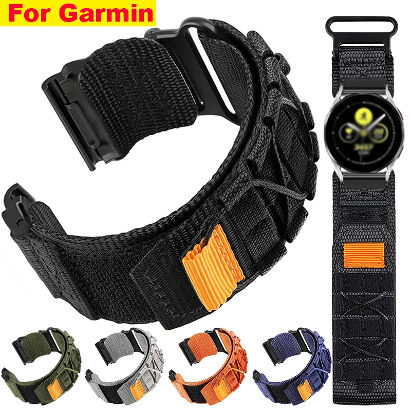 26Mm 22Mm 20Mm Nuovo Cinturino In Nylon Cinturino In Nylon Per Garmin Tactix 7 Pro Fenix 7X 6X 7Pro 6 3 5Plus 7S 6S Pro Sport Bracciali