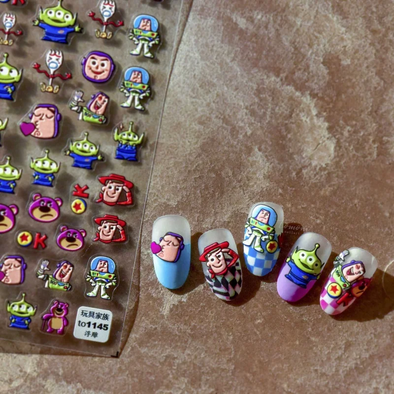

Relief 1145 Hot Style Adhesive Cute Nail Stickers Japanese Stickers Nail Stickers Three-Eyed Alien