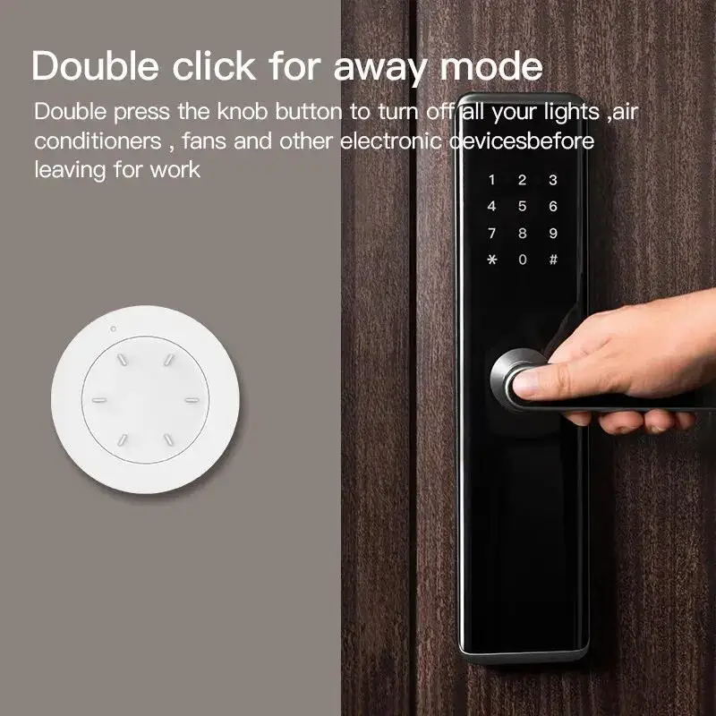 Tuya ZigBee 스마트 노브 스위치, 무선 스마트 장면 스위치, 원격 노브 조광기, 자동화 시나리오 앱 제어, Zigbee 전구 단추