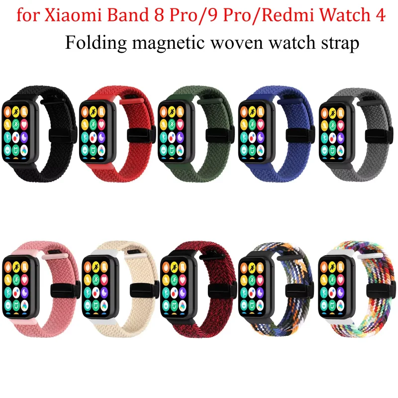Nylon Braided Magnetic Strap, Breathable Adjustable Wristband, Premium Watchband Accessory