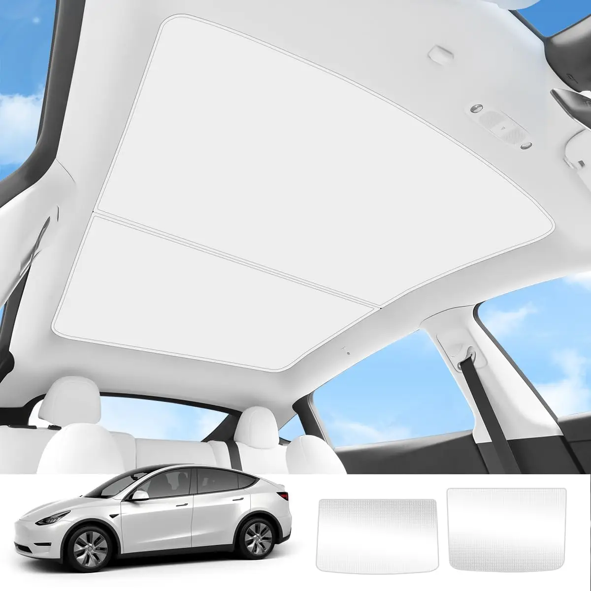 For Tesla Model Y Juniper 2025 Launch Sun Shade Front Rear Side Window Windshield Sun Visor Outdoor Camping Accessories
