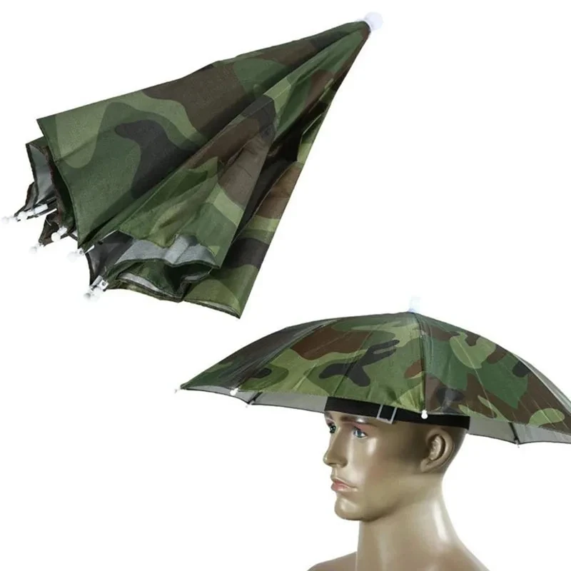Foldable Outdoor Umbrella Hat Adjustable