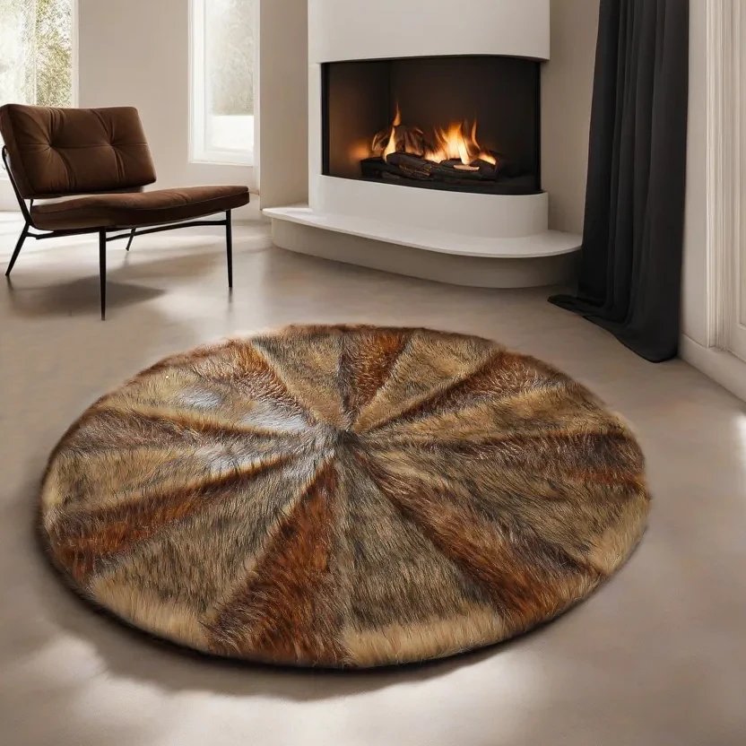 

Yellow Long Hair Furry Fur Carpet Luxury High Class Home Decor Imitation Mink Hair Carpet rugs for bedroom Living Room