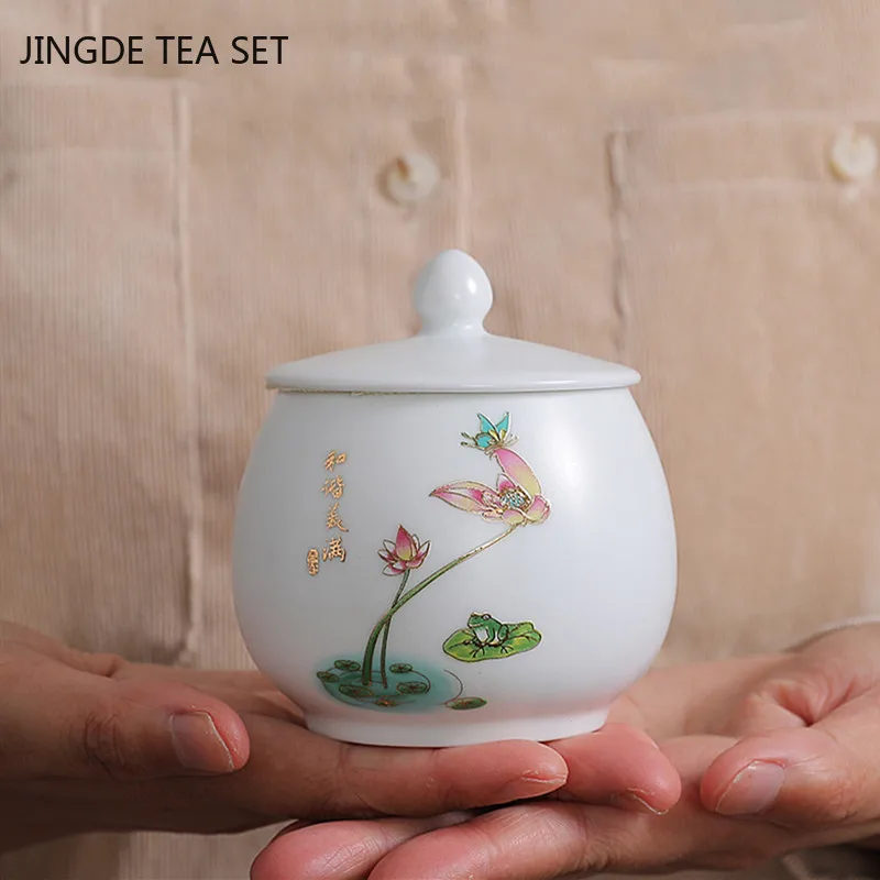 Travel Portable Coffee Airtight Jars Ceramic Tea Bag Storage Box Grain Container Tea Table Supplies Kitchen Storage Accessories