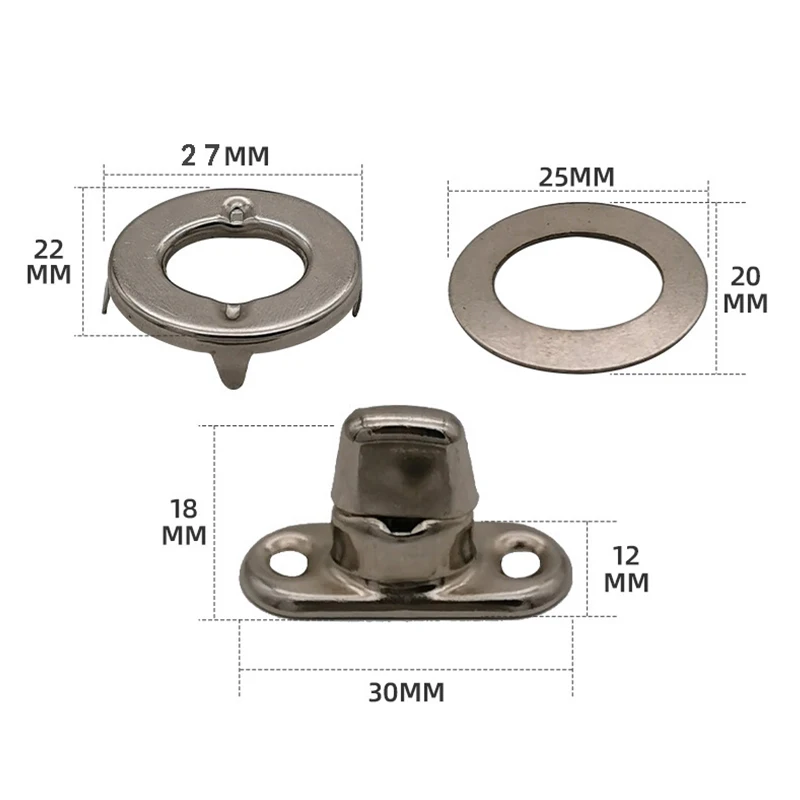 5/10/20 Sets Drehverschlüsse in Marinequalität, Drehknopf, Öse und Bolzen, für Drehknöpfe aus Segeltuch – Detail 6