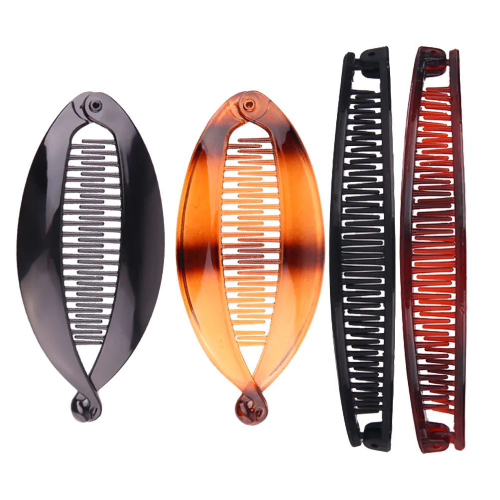 

Banana Clip Set Comb Interlocking Women Clamp Holder Ponytail Girls Hair Barrettes