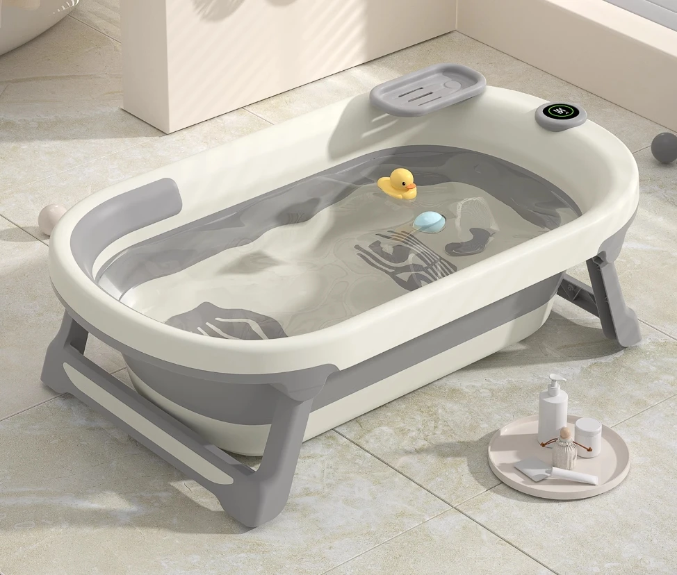 Baby shower basin, newborn baby thick, large size, suitable for children aged 0-8 to sit and lie down, shower basin