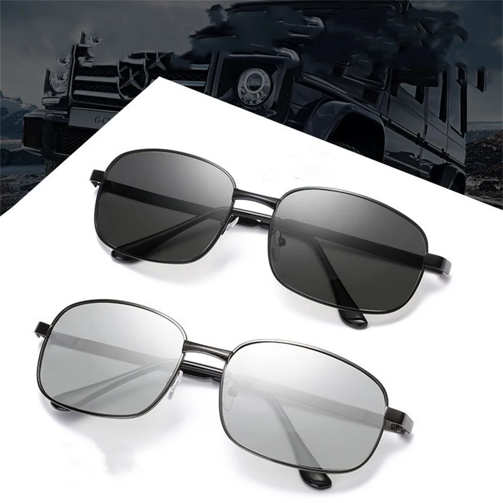 Classic Mens Polarized Sunglasses Photochromic Driving Glasses Change Color Male Sun Glasses Day Night Vision Driver's Eyewear