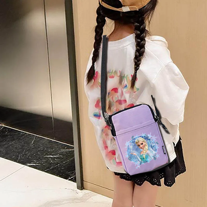 

Frozen Elsa Anna Waist Bags for Girl Shoulder Bag Chest Bags Children Simple Canvas Crossbody Bag Girls Hand Bag Disney Purse