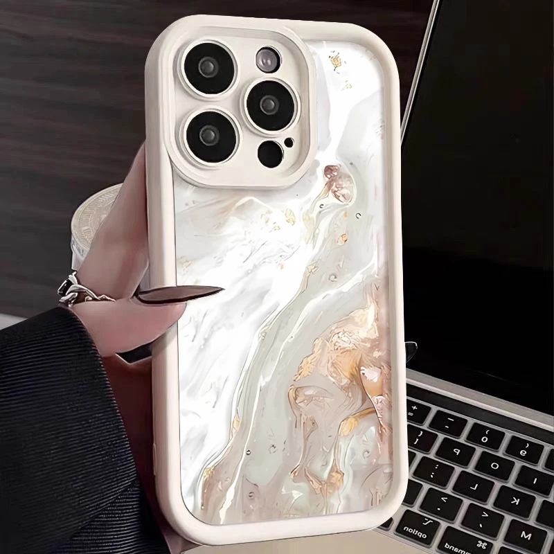 Marble Pattern Candy Color TPU Soft Phone Case Cover
