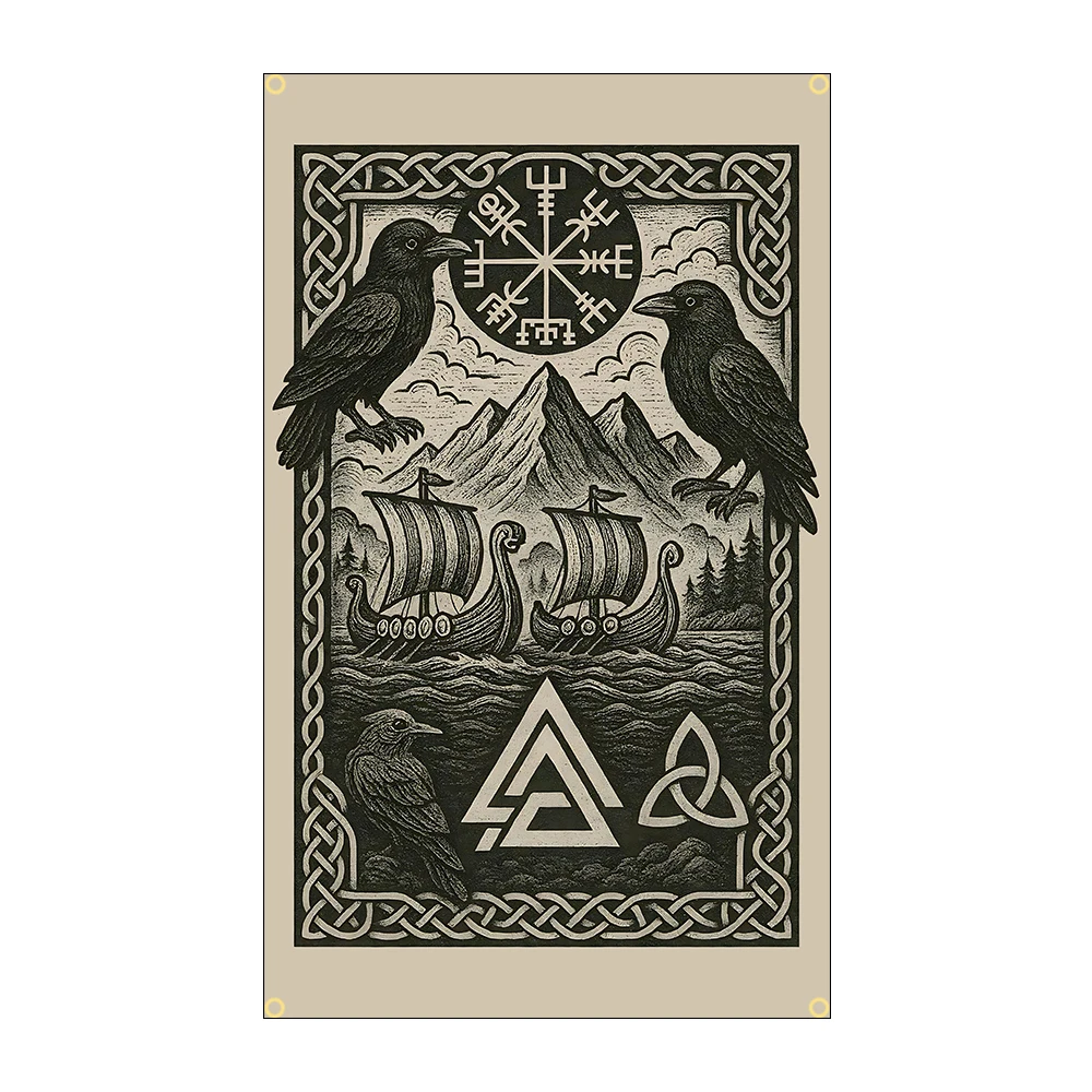 Vinland Viking Decorative Flag - Nordic Heritage Banner