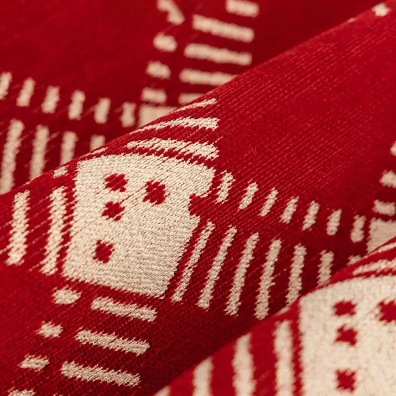 Rote Neujahrs-Sofakissen, Weihnachtsatmosphäre, Dekoration, Sofabezug, Herbst und Winter, einteilig, feste, rutschfeste, warme Bezüge – Detail 5