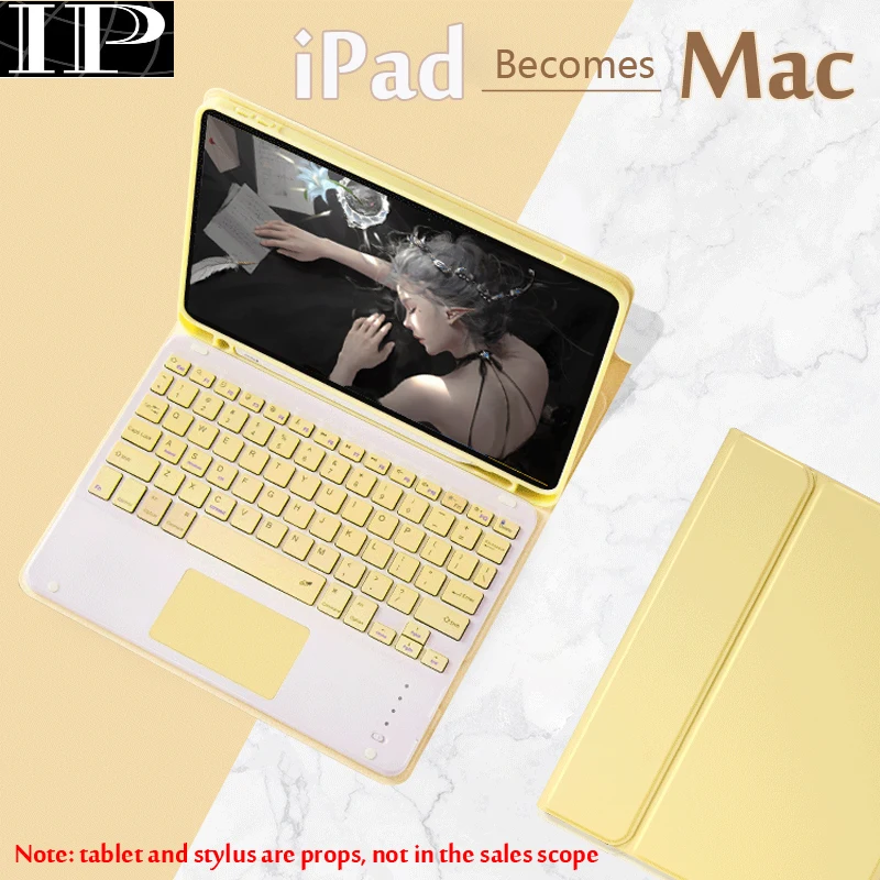Custodia Per Ipad 10.2 Custodia Per Tastiera Per Apple Ipad 7 7 A Generazione A2197 A2198 Cover Con Portamatite Touchpad Tastiera Mouse