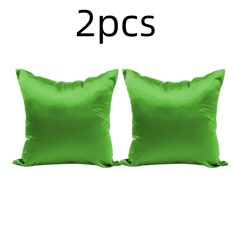 Luxurious Satin Pillow Cover - Smooth Solid Design, Home Decor Accent