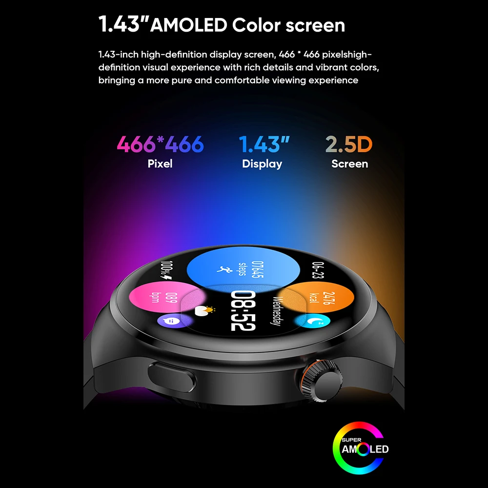 2026 New 1.39 "HD Screen Smart Watch BT Call Heart Rate Health Monitoring IP67 Waterproof Smart Watch for Android iOS GPS Track 3