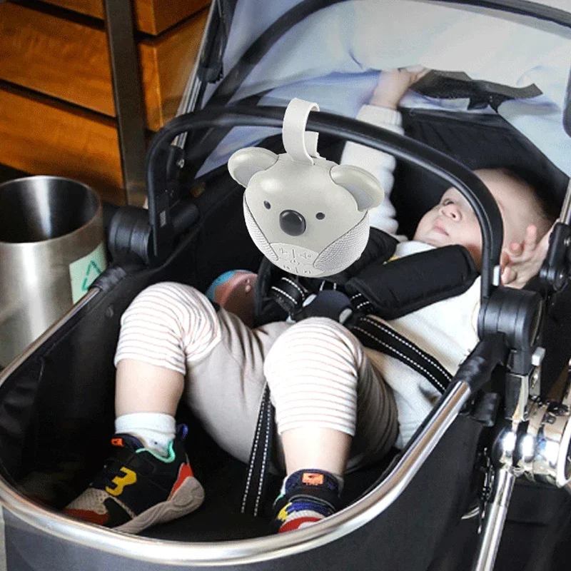 Newborn Portable Sleep Sound Machine Koala Soothing Music Player Sleep Monitor Home for Baby Room Stroller white noise machine baby monitor
