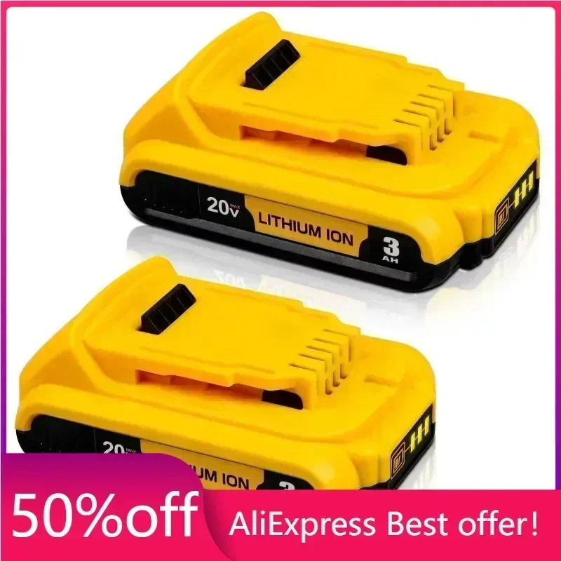 

NEW 20V 3000m DCB203 Lithium Battery Replacement for DeWalt 18v 20Volt Max Lithium Ion Battery DCB206 DCB205 DCB204 Power Tools