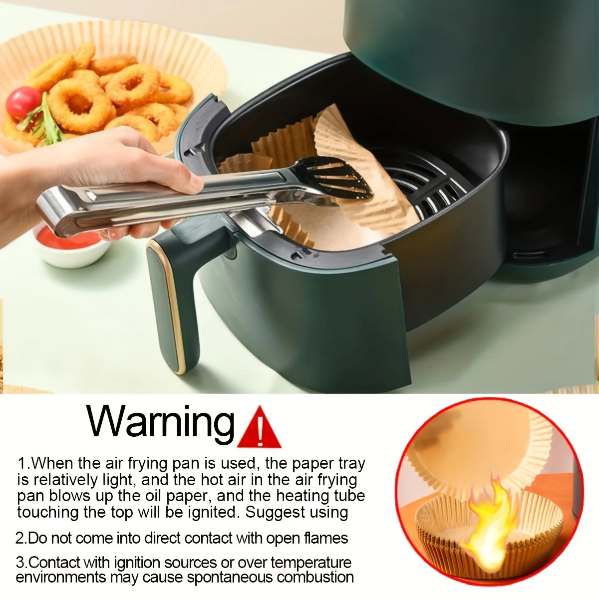 25pcs-Air Fryer Paper Liners Non-stick Disposable for fryers