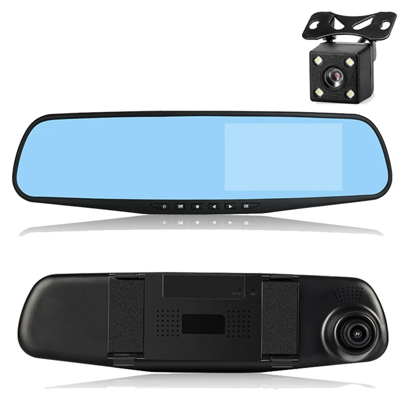 

NEW-Rearview Mirror Car Recorder Car Monitoring Car DVR Front And Rear Dual Recording Car Supplies
