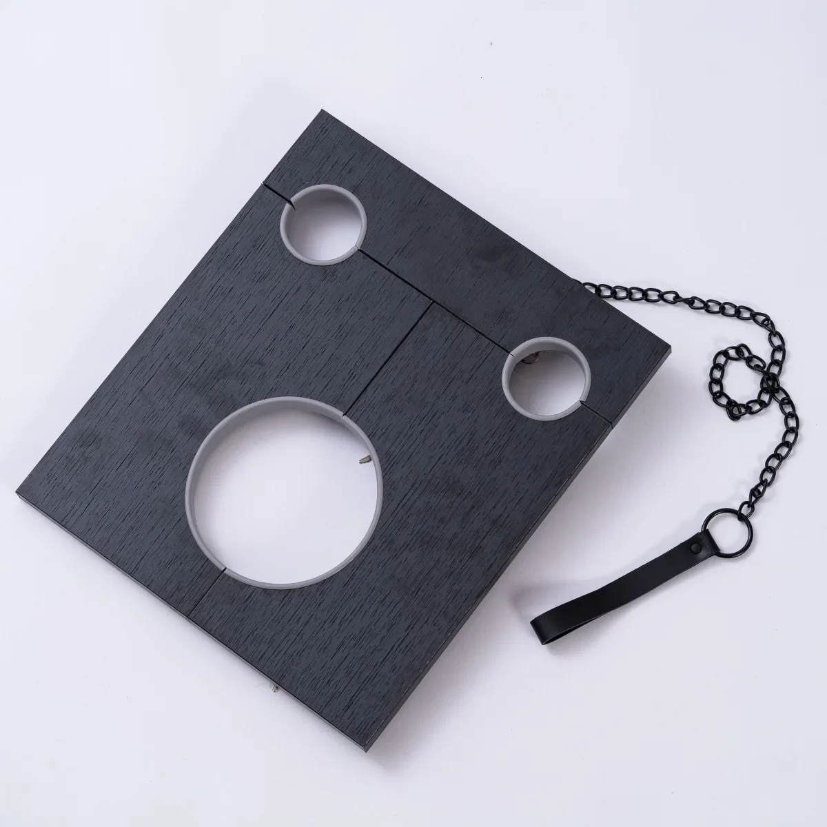 Removable Wood Hand Foot Cuffs Neck Collar Lock Metal Chain Bondage Restraint Bdsm Tools Erotic Sex Toys for Couple Adult Games