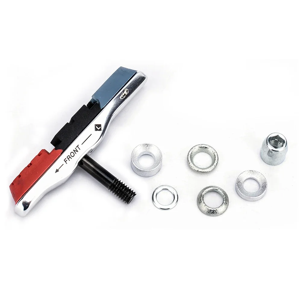 1 Pair Road Bike Brake Pads Shoes V-Brake Pads MTB Mountain Bicycle Brake Shoes Block Durable Rubber Anti-resistance