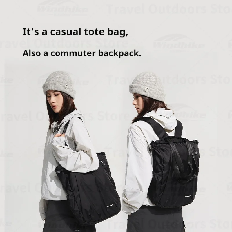 Naturehike Dual-purpose Backpack Messenger Bag 18L Large Capacity Commuter Bag Outdoor Foldable Portable Sports Waterproof