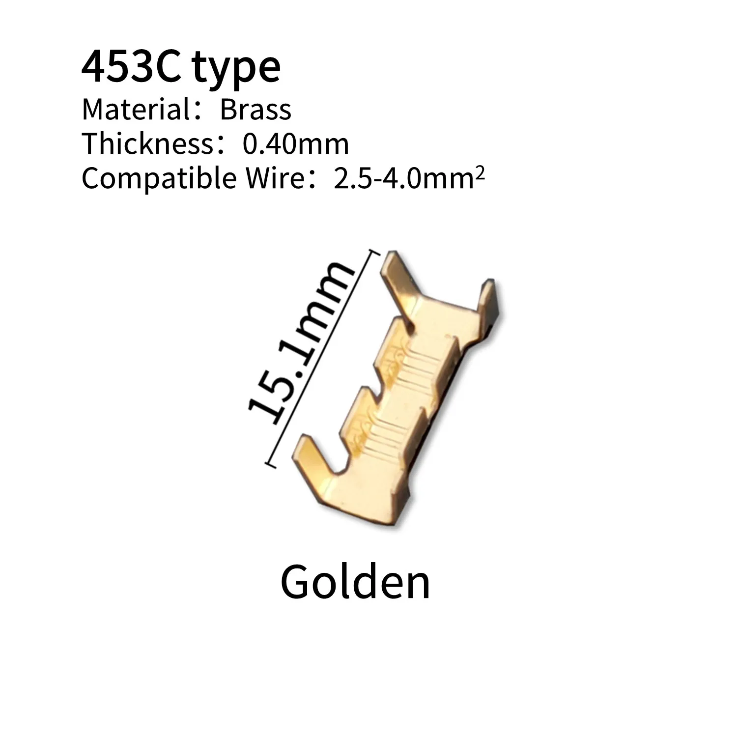 Terminal Connector 100pcs 453/453C U-shaped Terminal Wire Quick Connector Terminal Small Tooth Fascia 0.5-1.5mm2/2.5-4.0mm2