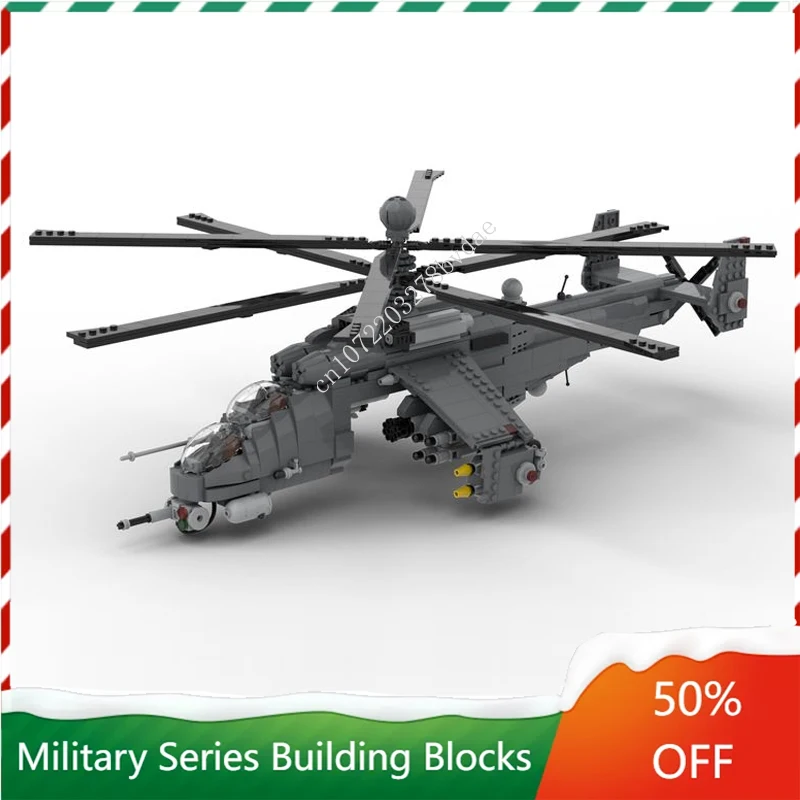 

1413PCS MOC Military Weapons Mil Mi-24 Z | HIND Z Helicopter Model Building Blocks Technology Bricks DIY Assembly Toys Gifts
