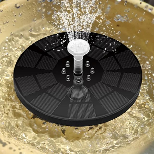 Napelemes Szökőkút 3W Vízszivattyú 1600Mah Akkumulátor Egyszínű Led -Es Lámpákkal A Birdbath -Tó Medencéhez - Image 3