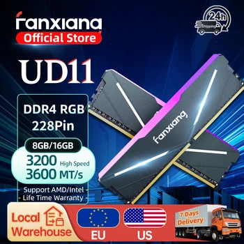 Fanxiang UD11 RGB Memory Ram DDR4 8GB 16GB 3600MT/s Non-ECC Desktop Gaming DDR Dual Channel Memory Module For PC