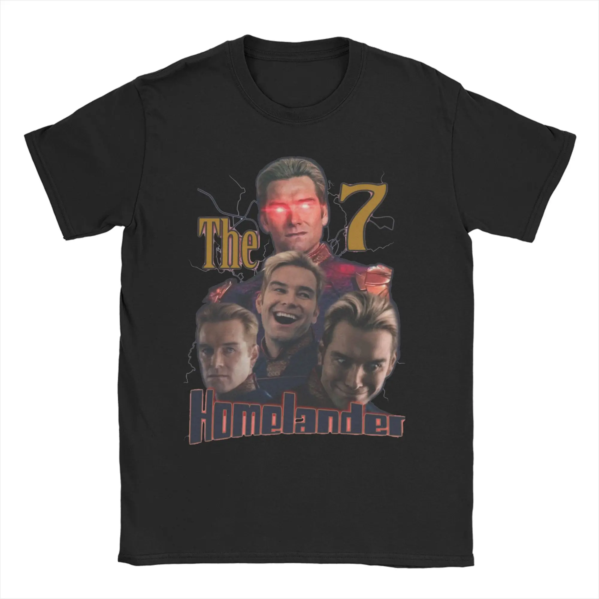 Homelander Laser Eyes Graphic Cotton Crewneck Tee - Unisex Short Sleeve Top