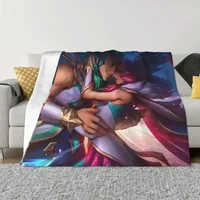 LOL League of Legends Game Star Guardian Xayah Rakan Portable Warm Throw Blankets for Bedding Travel 1